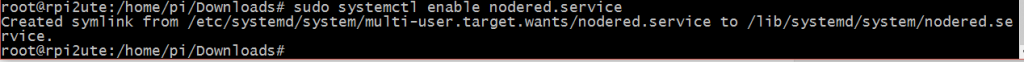 sudo systemctl enable nodered.service