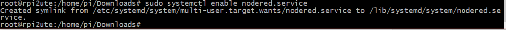  sudo systemctl enable nodered.service