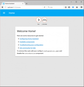 Home Assistant första uppstarten