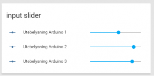 Tre st "input sliders" som går att nyttja till avancerade events