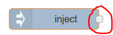 Inject blocket kan enbart skicka information vidare, det går ej att knyta något annat block innan