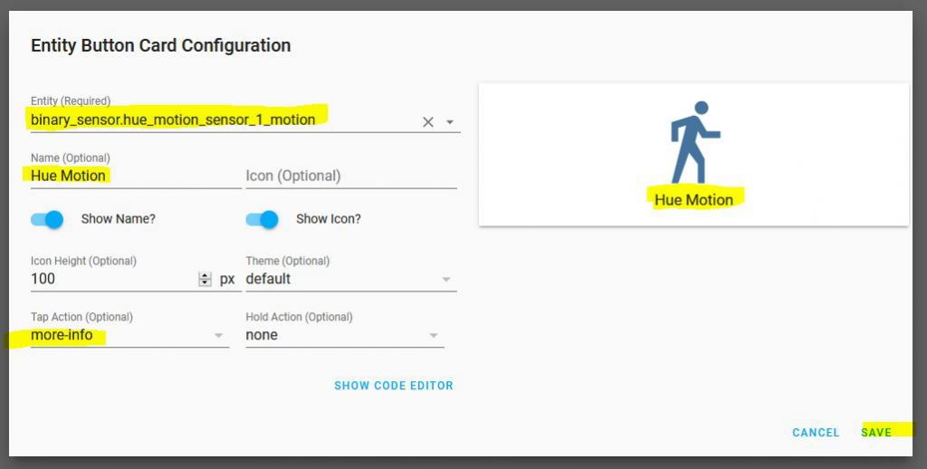 LoveLace Entity Button Card