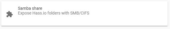 Under Addons välj att installera samba