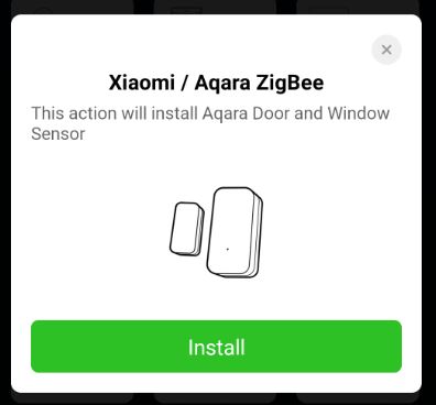 Välj att inkludera en Xiaomi aqara dörrsensor